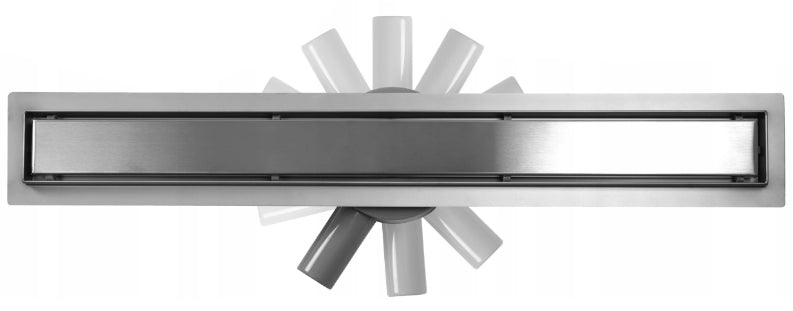 Lineares Abflussrohr Eco360 Chrom 90 doppelseitig 