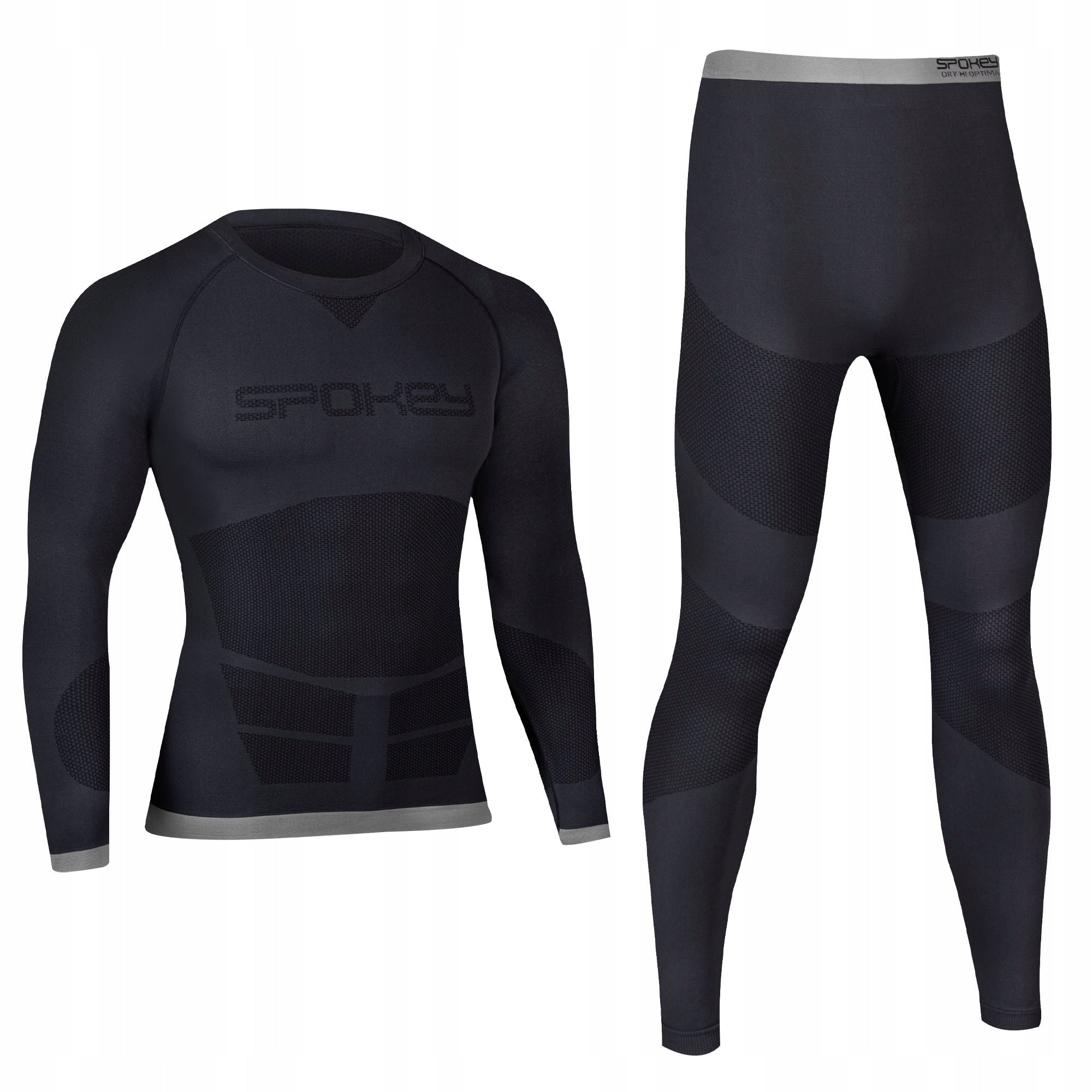 Spokey Herren-Thermounterwäsche-Set DRY HI OPTIMA, schwarz 