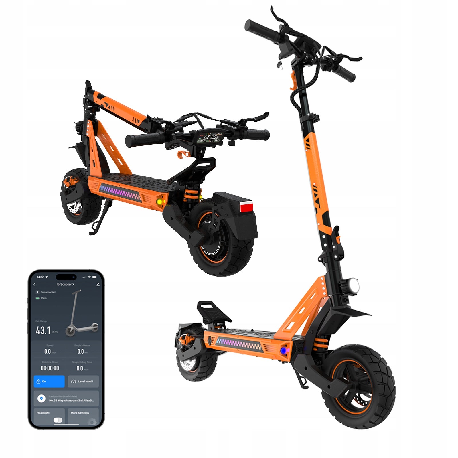 Off-road Electric Vehicle 1200W 48V 15.6Ah 50km/h 50km TOFUN E3 Pro 10"