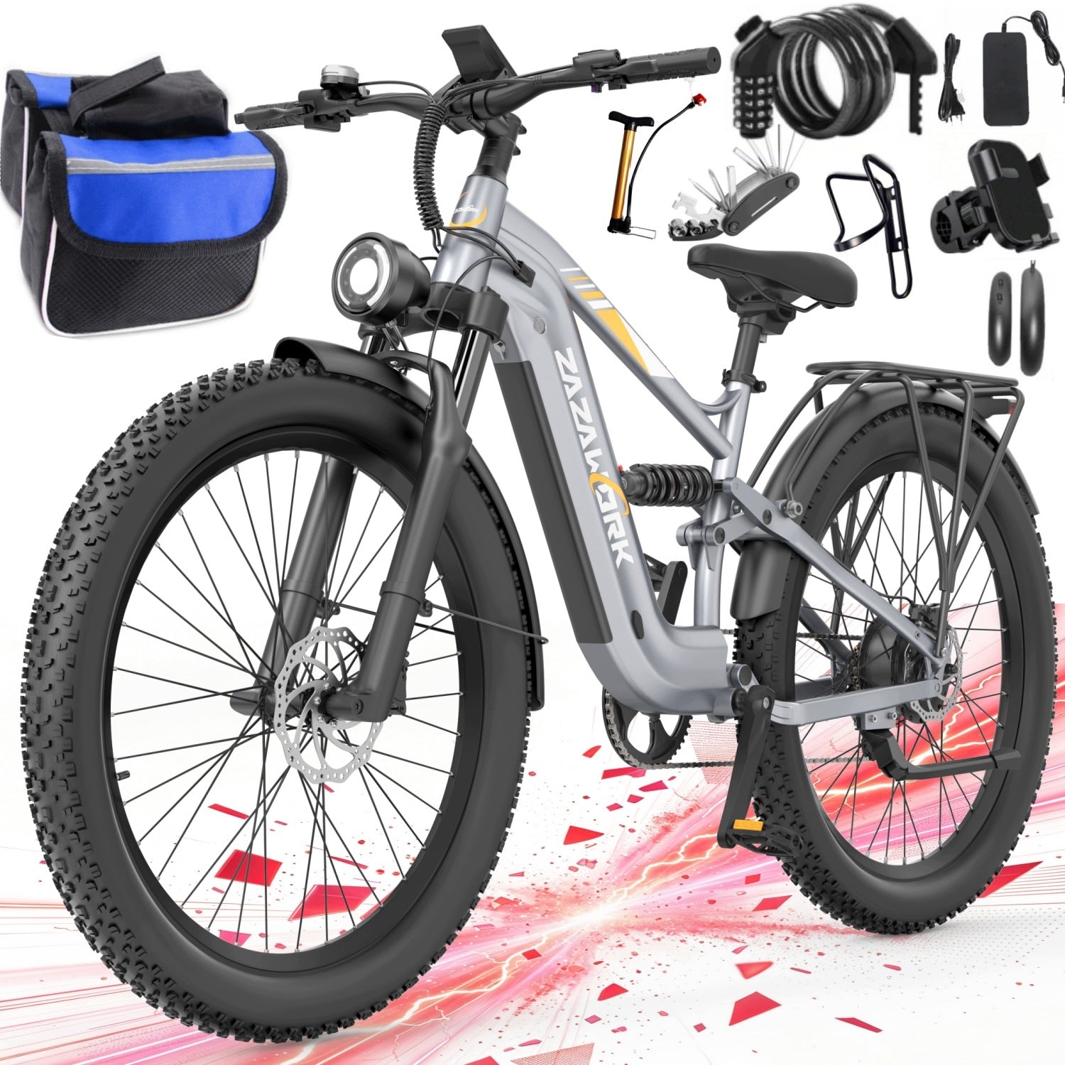 Off-road Electric Vehicles ZAZAWORK 1000W 45km/h 120km 48V 20AH LG