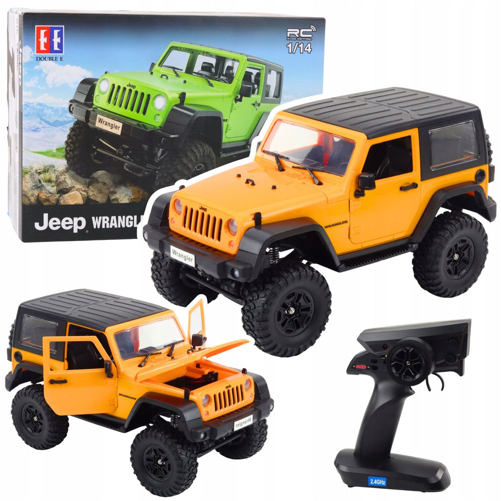 Off-road Remote Controlled Car RC Jeep Wrangler Rock Crawler 1:14 Double