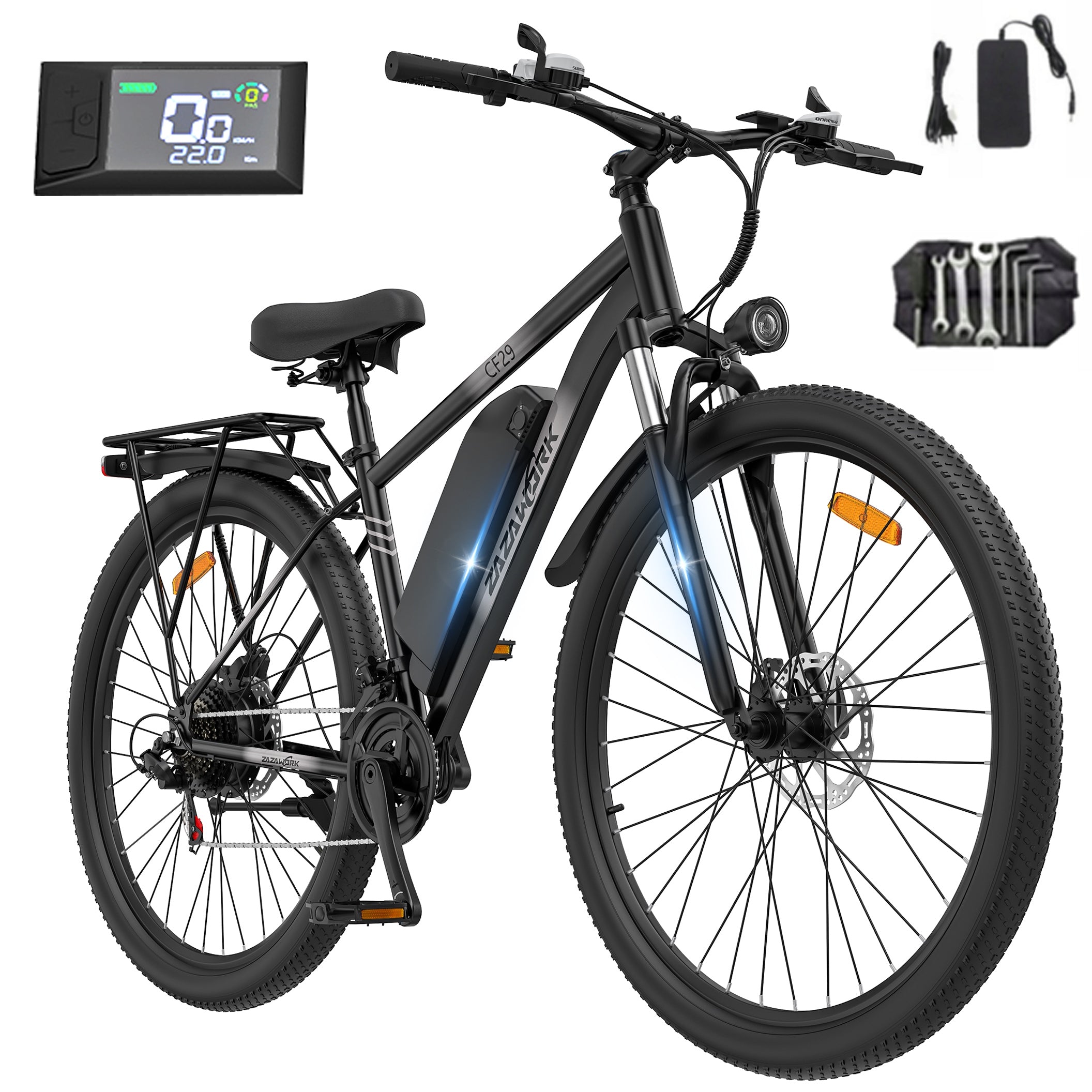 Off-road electric bike ZAZAWORK CF29 250W 48V 15AH 100km 29" 21-speed Brand ZAZAWORK