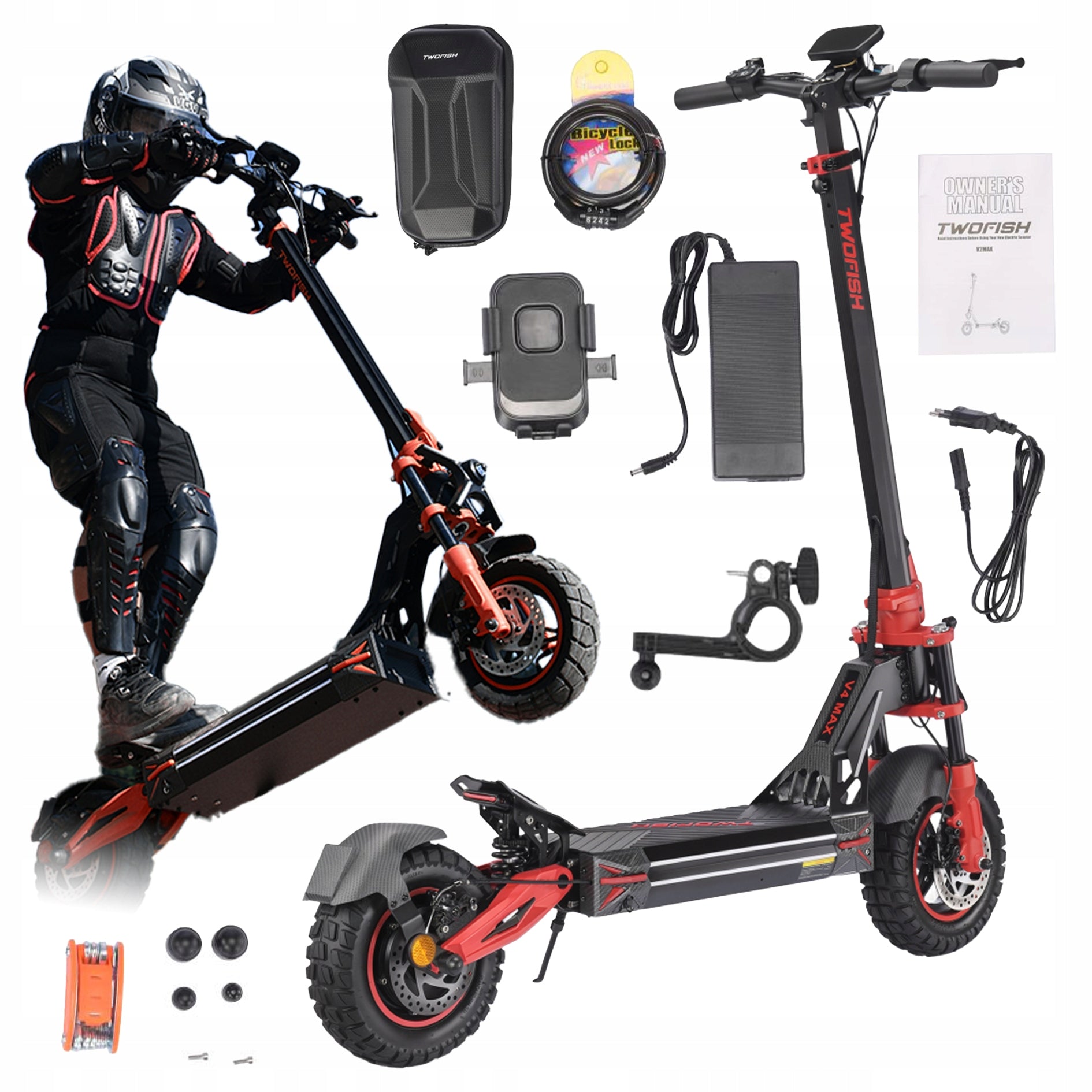 Off-road electric scooter for adults 52V23Ah 1640W 11" NFC 100km