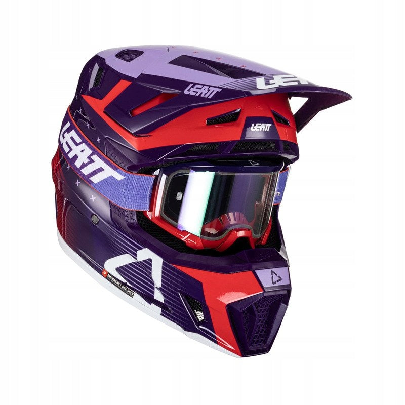 Off-road helmet with goggles LEATT KIT MOTO 7.5 V24 SUNDOWN XXL +FREEBIES
