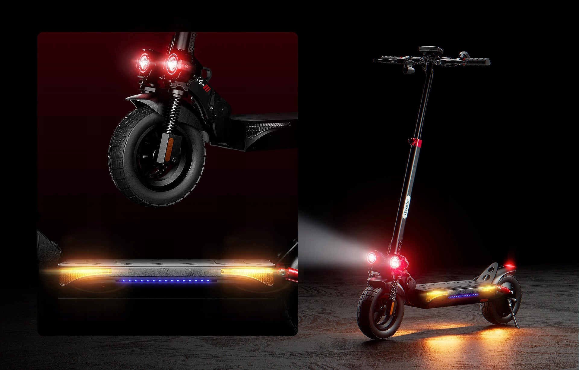 Off-road tires! Scooter iX4 800W, 48V15Ah, 150kg, with application Maximum speed 20 km/h