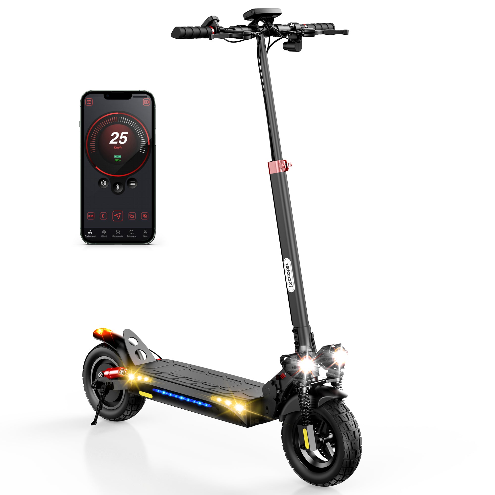 Off-road tires! Scooter iX4 800W, 48V15Ah, 150kg, with application