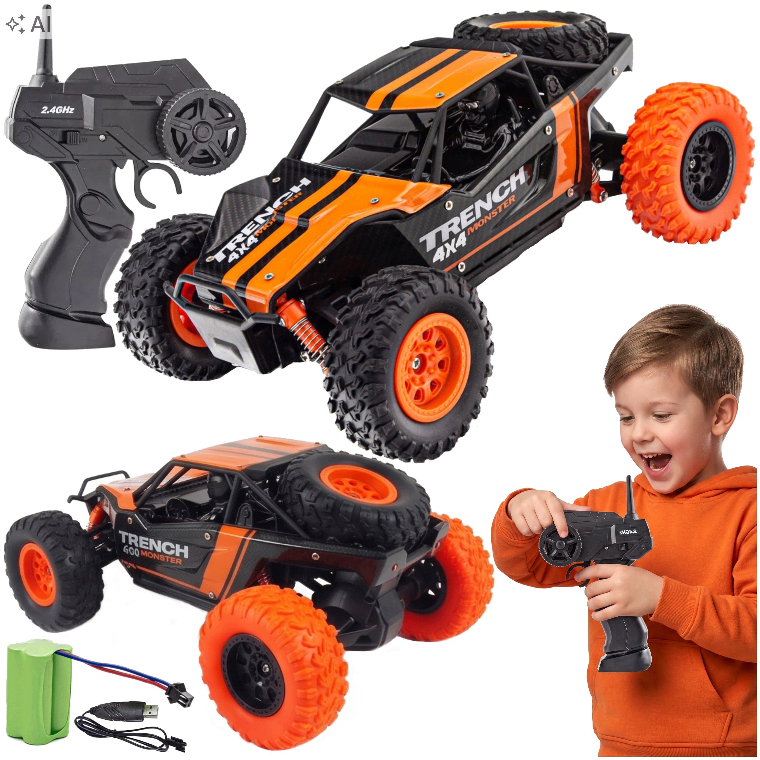 Off-road vehicle REMOTE CONTROLLED Car on Remote Control 60m RC DRIVE 4x4 20km/h