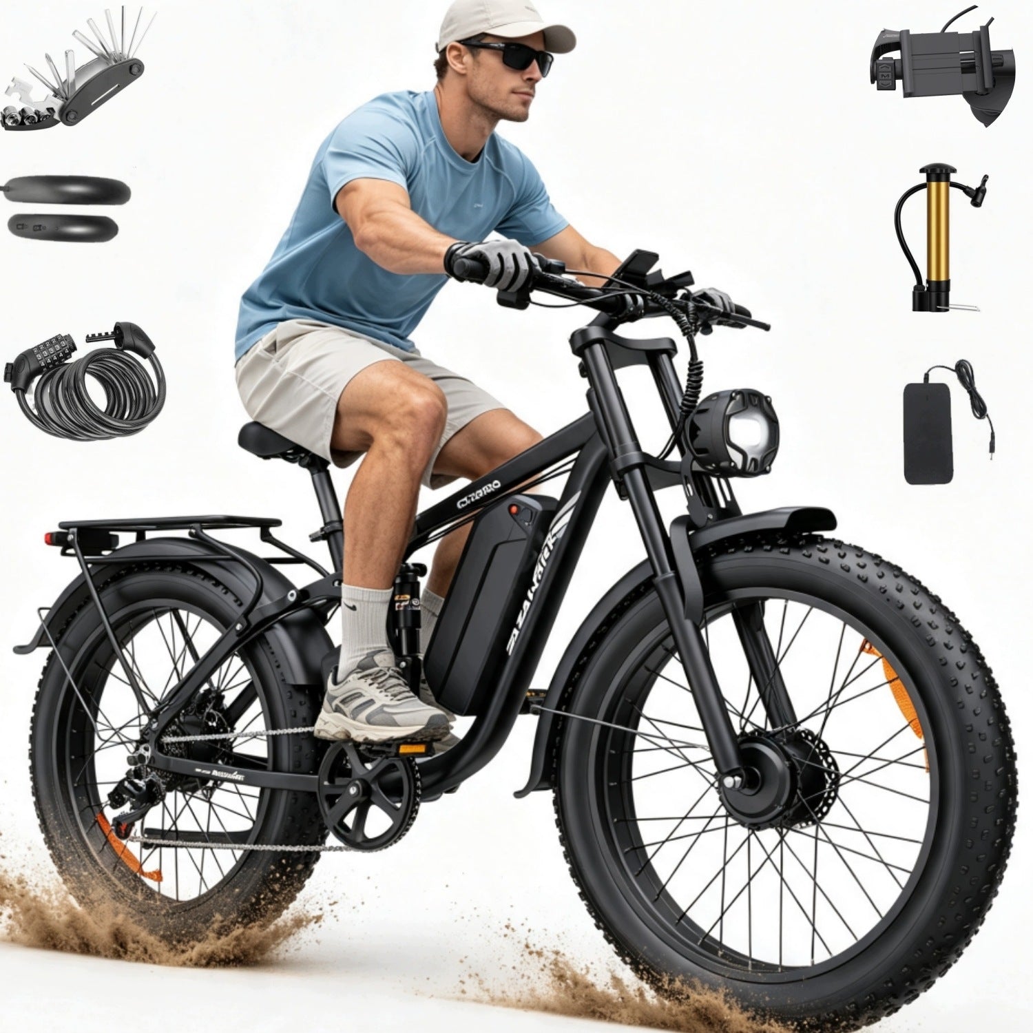 Off-road vehicle ZAZAWORK CF26PRO 2000W 23AH 53KM/H 120HP +helmet