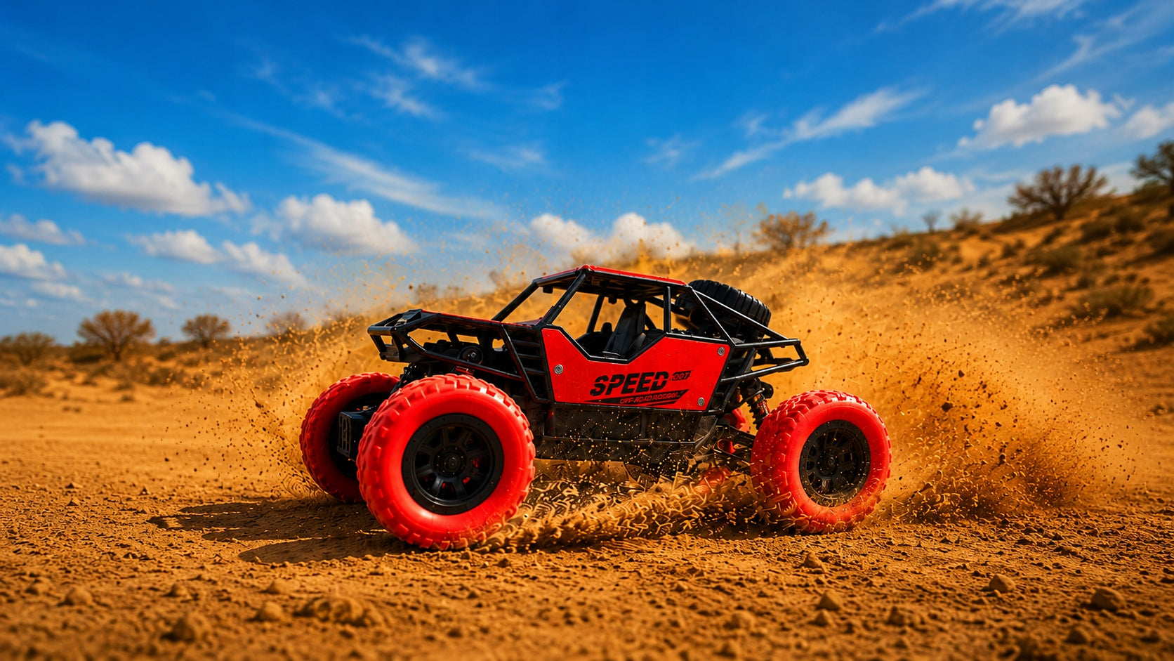 Off-road vehicle remote controlled Funny ToyS for BoyS - rubber tires, accumulator Packaging status original