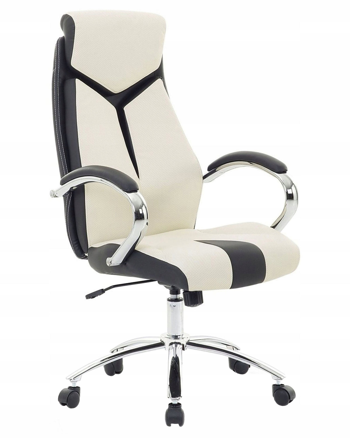 Office Chair Adjustable Faux Leather Beige
