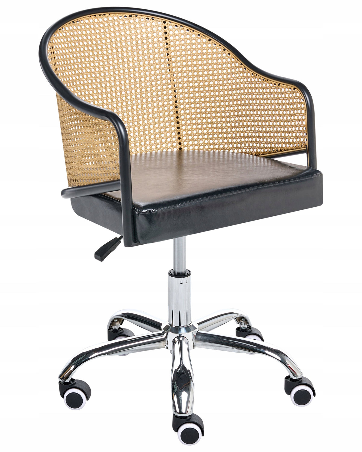 Office Chair Adjustable Faux Leather Black