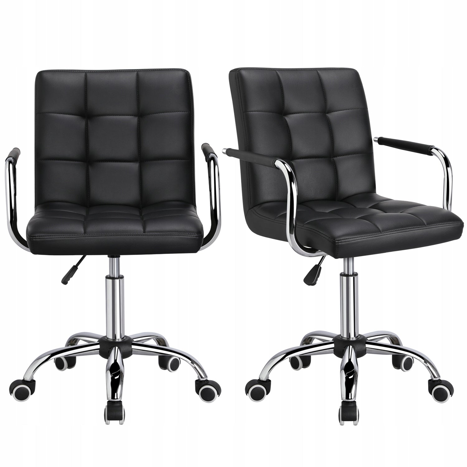 Office Chair Adjustable Medium with Backrest, Black Packaging status original