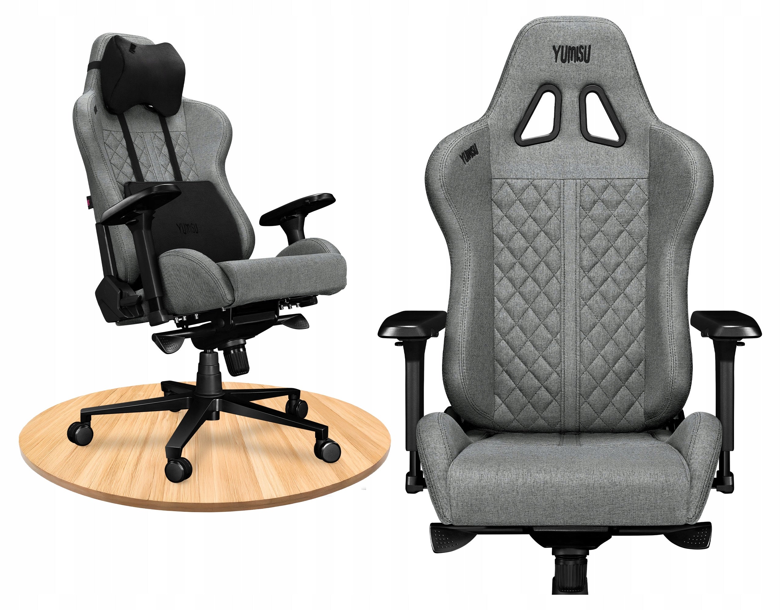 Office Chair Adjustable Swivel Chair for Cabinet Grey Material 150kg