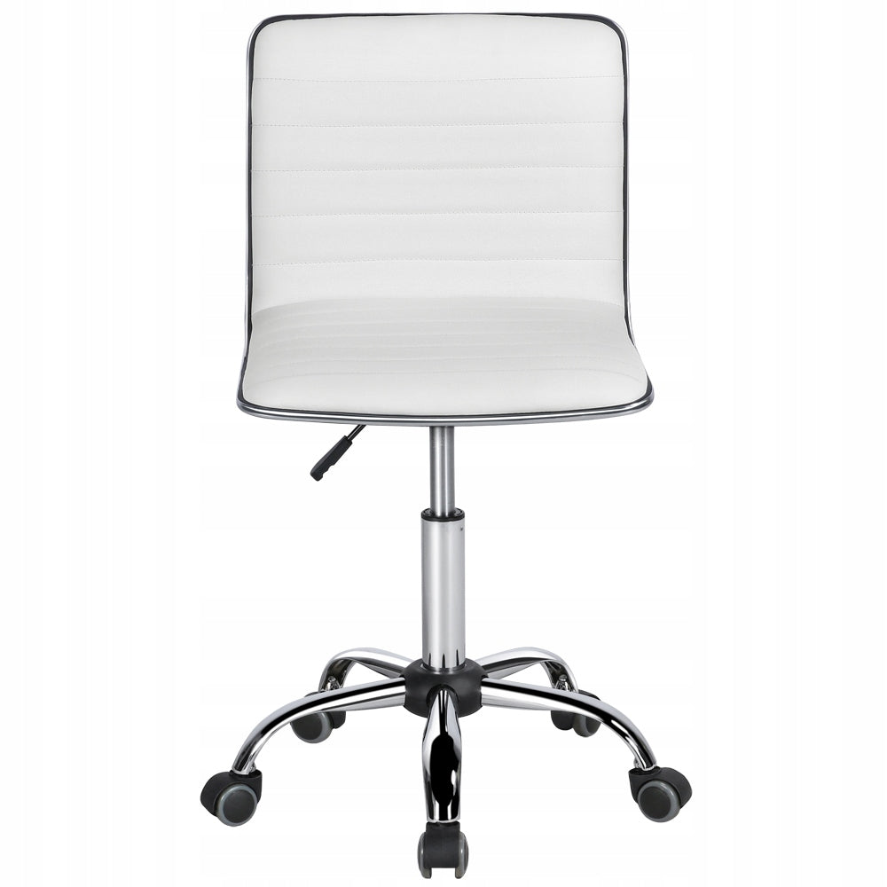Office Chair Armrestless Chair, Adjustable Height, White Packaging status original