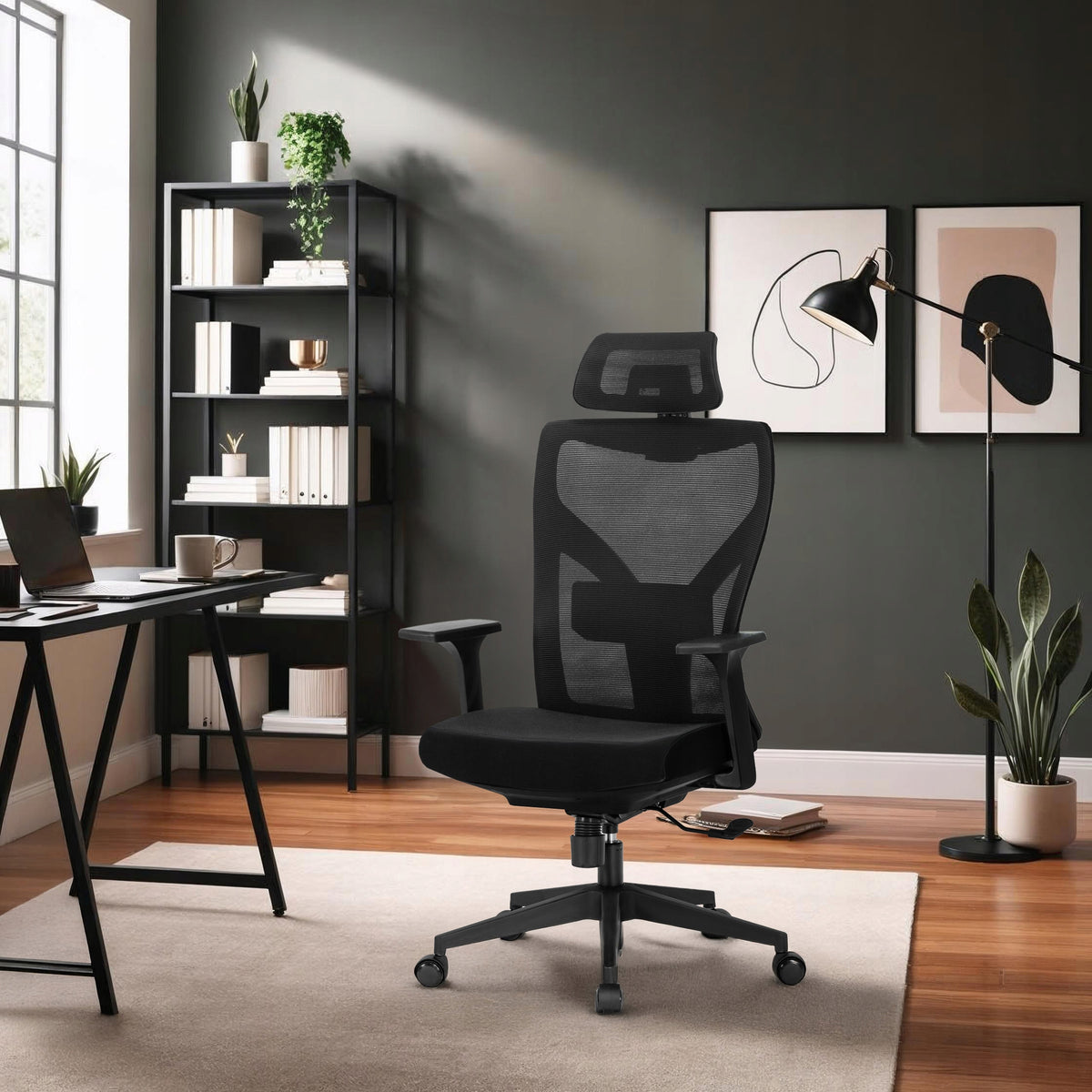 Office Chair Black Swivel Chair Ergonomic For Work SPIRAL Brand Mebel Elite