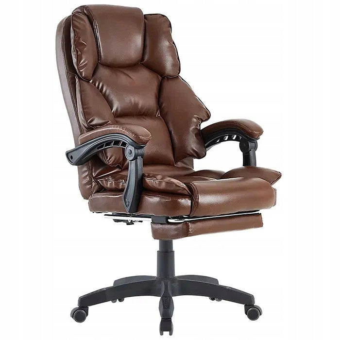 Office Chair Chef Swivel Footrest Work Desk Dark Brown EAN (GTIN) 5908450176076