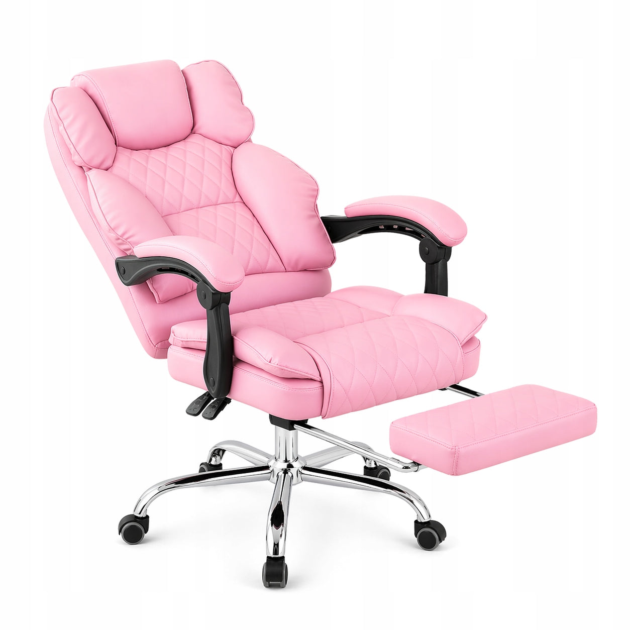 Office Chair Chef Swivel Footrest Work Desk Pink Packaging status original