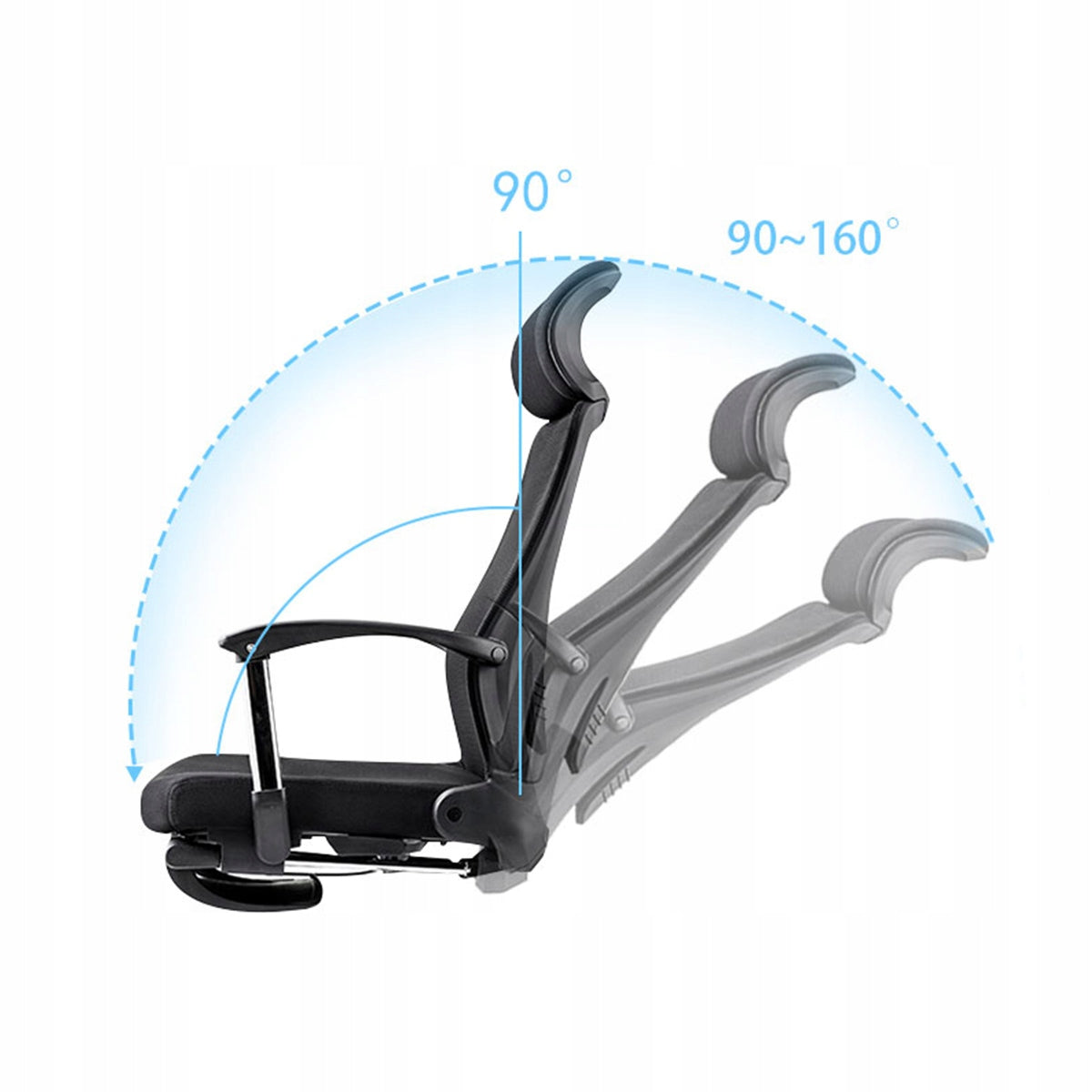 Office Chair Comfortable MODERN 110kg Spacetronik Alva +FOOTREST Brand Spacetronik