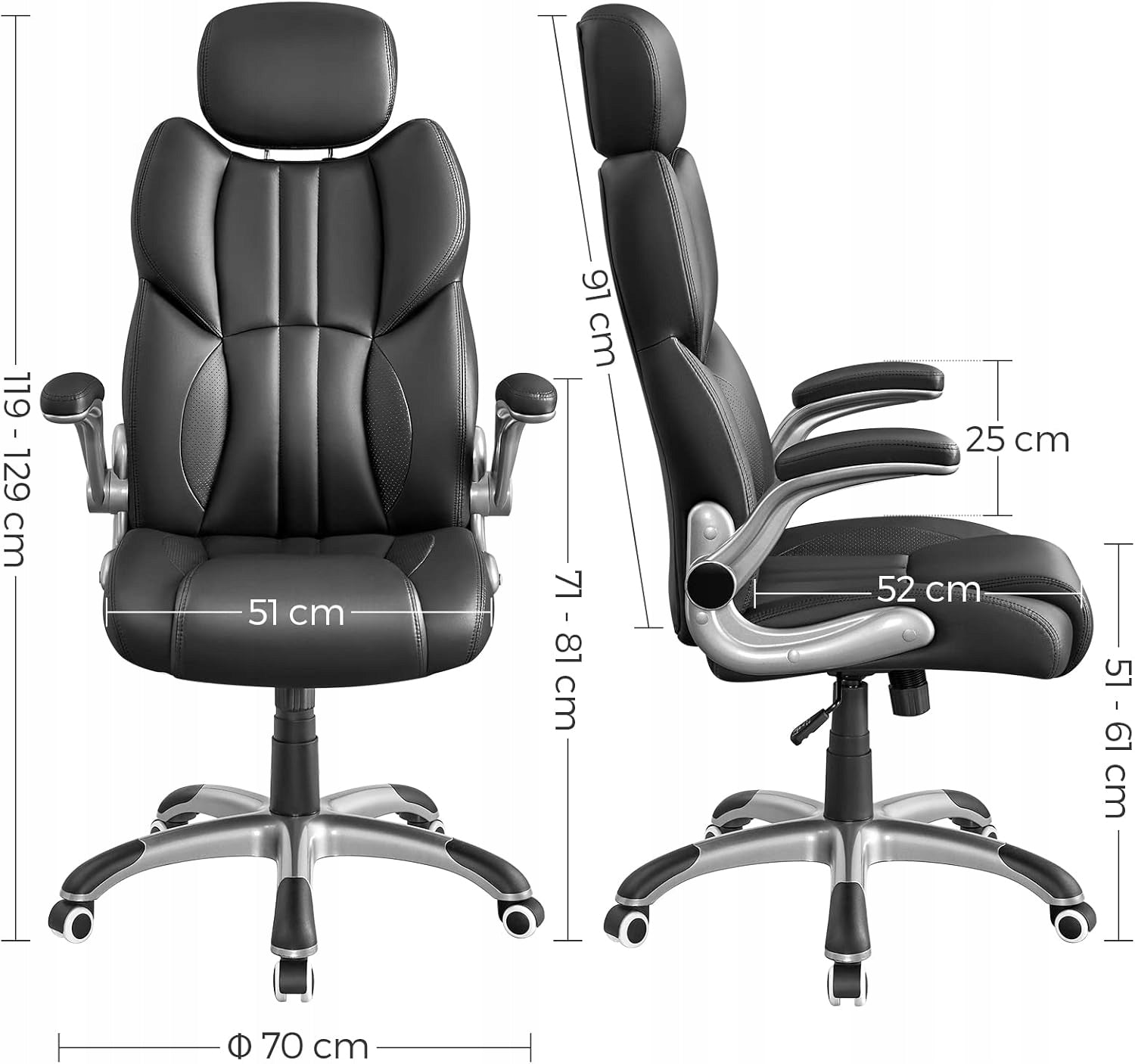 Office Chair Desk Chair Ergonomic Tilting Gaming Black Manufacturer code OBG65BK