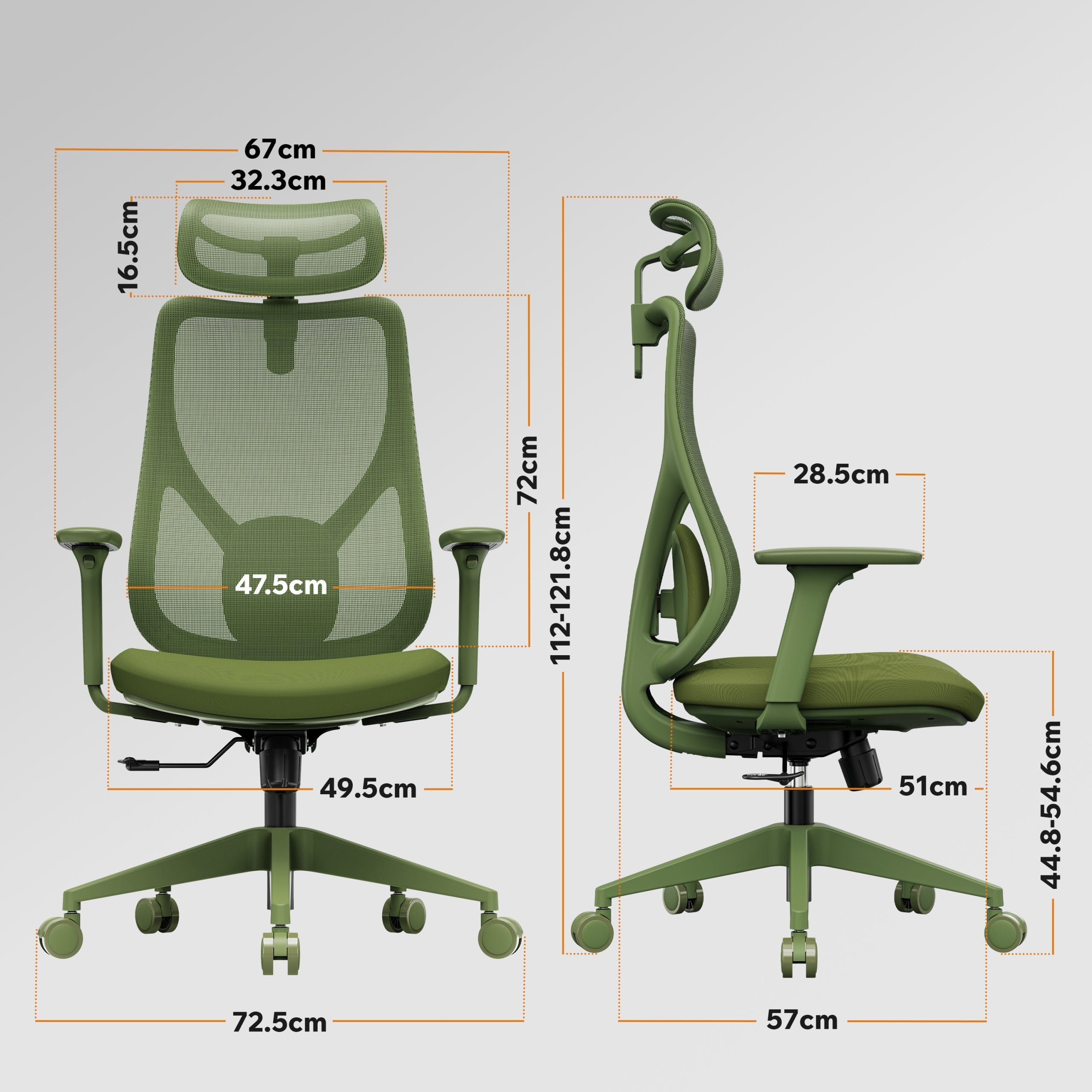 Office Chair Ergonomic Swivel Chair Material Green Sense7 Moyo Manufacturer code 15326540