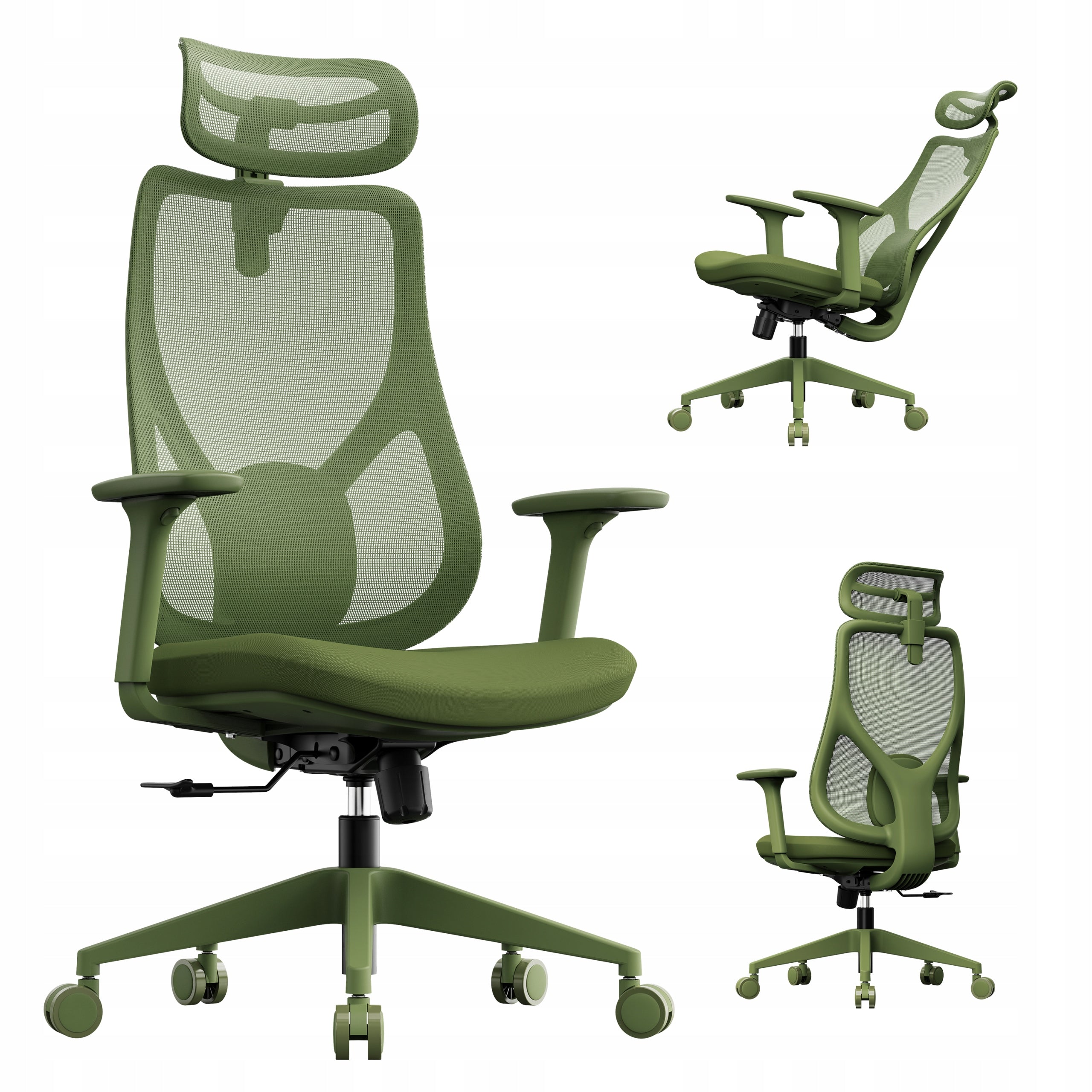 Office Chair Ergonomic Swivel Chair Material Green Sense7 Moyo