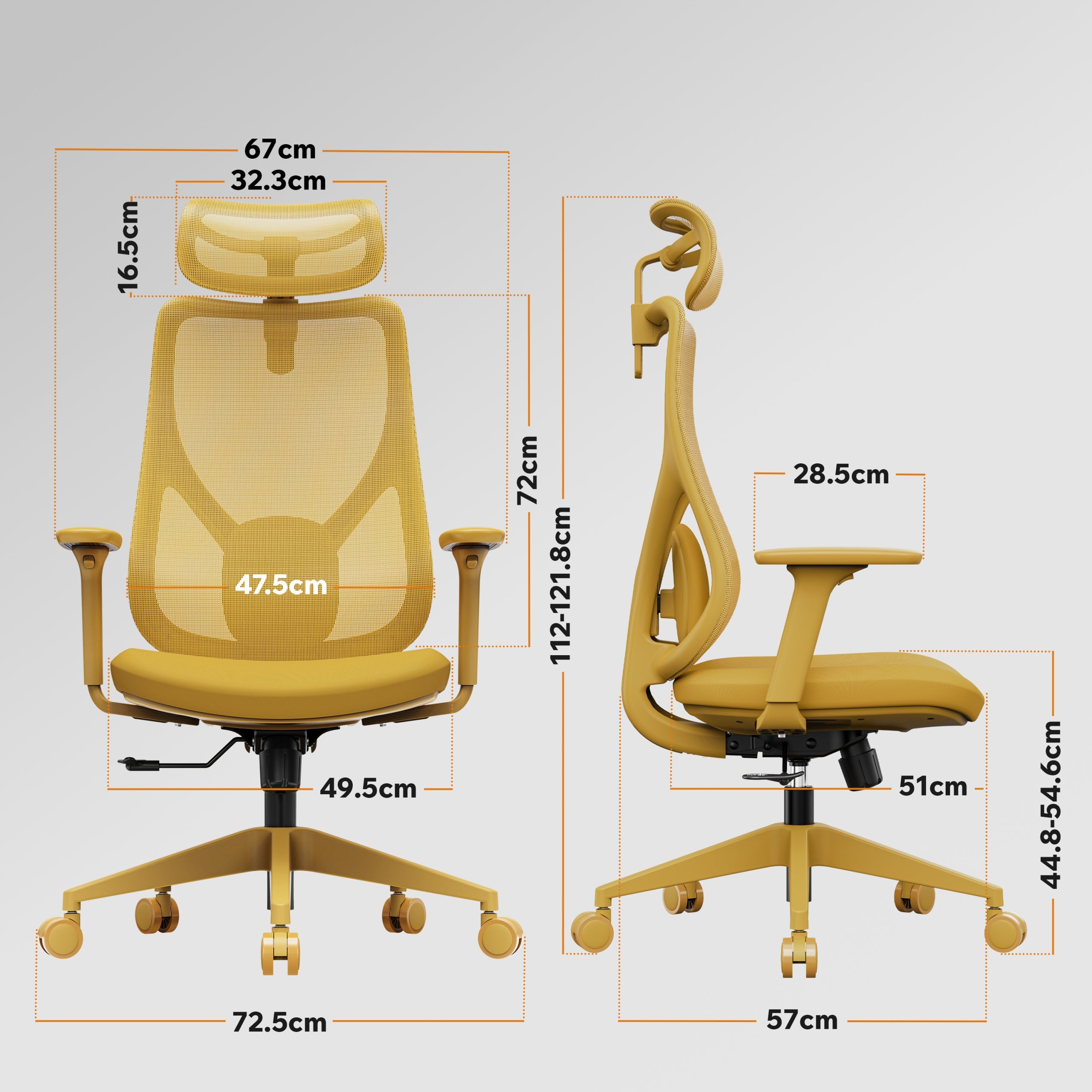 Office Chair Ergonomic Swivel Chair Material Yellow Sense7 Moyo Manufacturer code 15326539