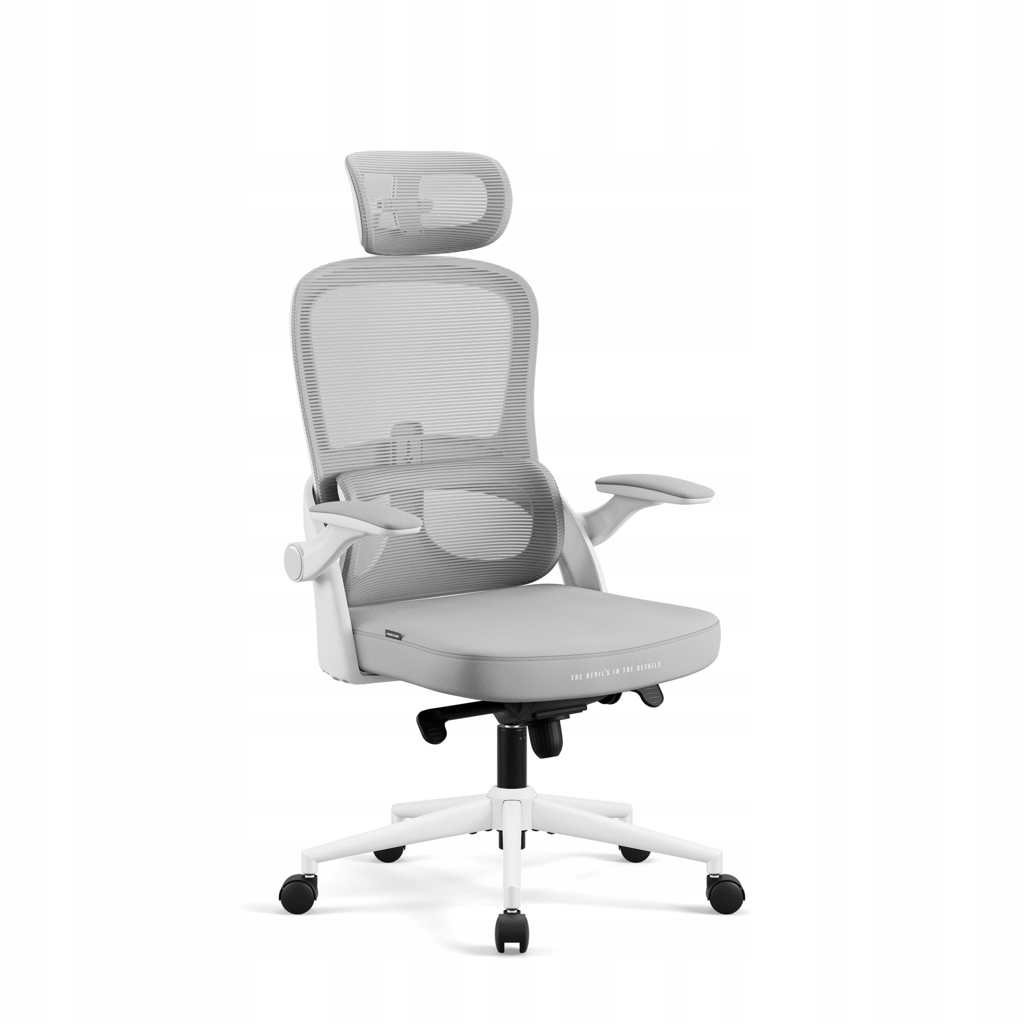 Office Chair Ergonomic Swivel Comfortable DIABLO V-Light White -Grey