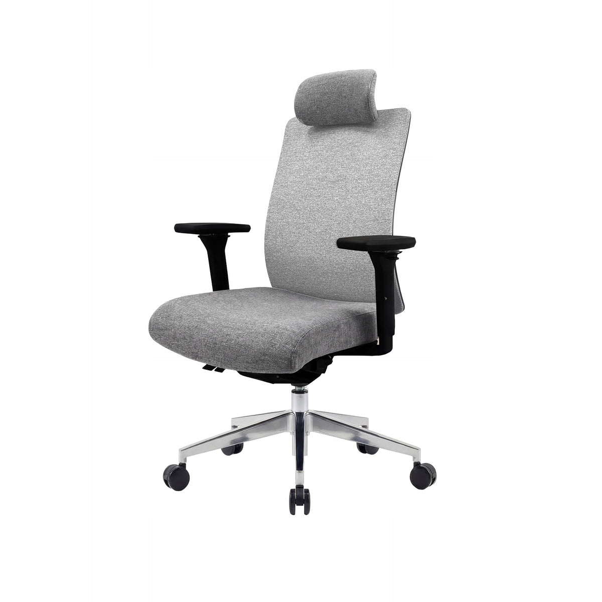Office Chair Ergonomic Swivel Upholstered JAN NOWAK VECTOR Grey