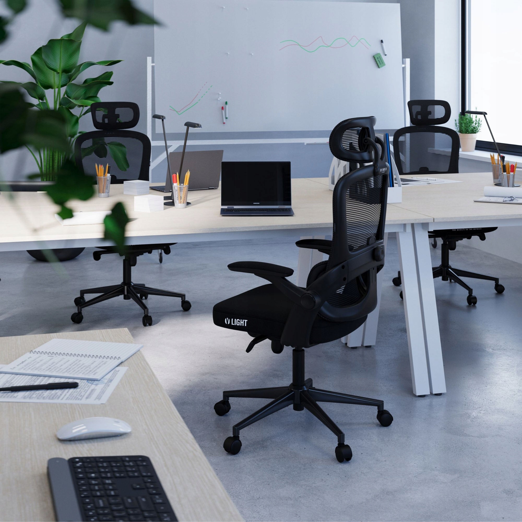 Office Chair Ergonomic Swivel for Work DIABLO V-Light Black Packaging status original