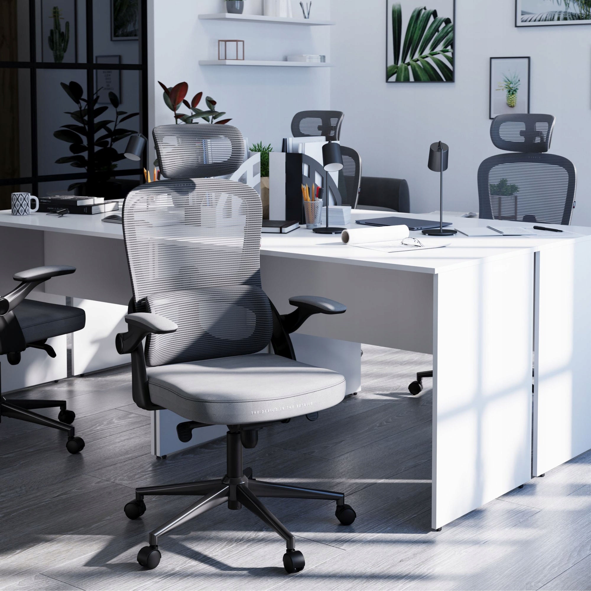 Office Chair Ergonomic Swivel for Work DIABLO V-Light Grey Packaging status original