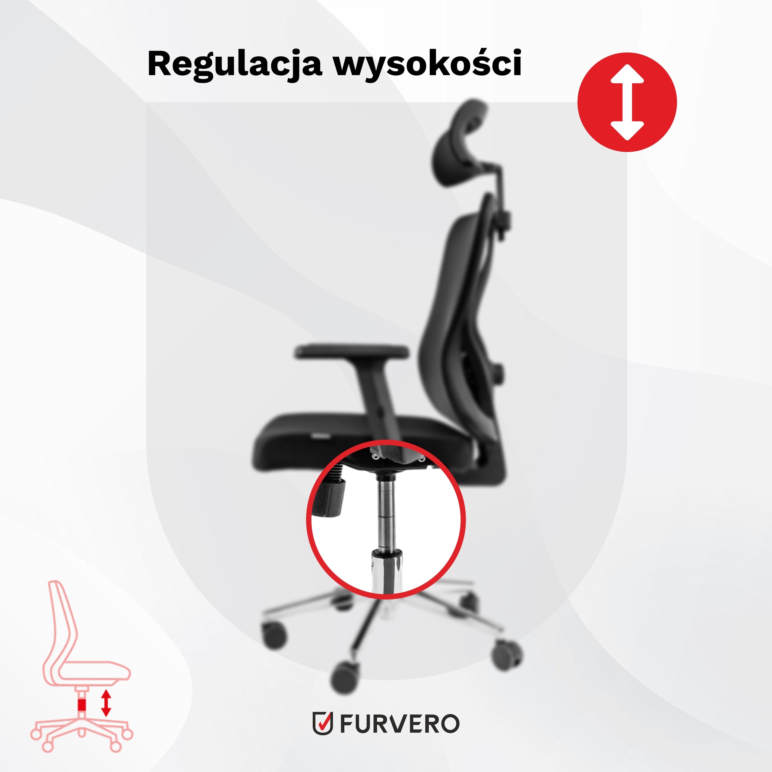 Office Chair FURVERO Swivel Ergonomic Adjustable Eclipse Manufacturer code MTP006692