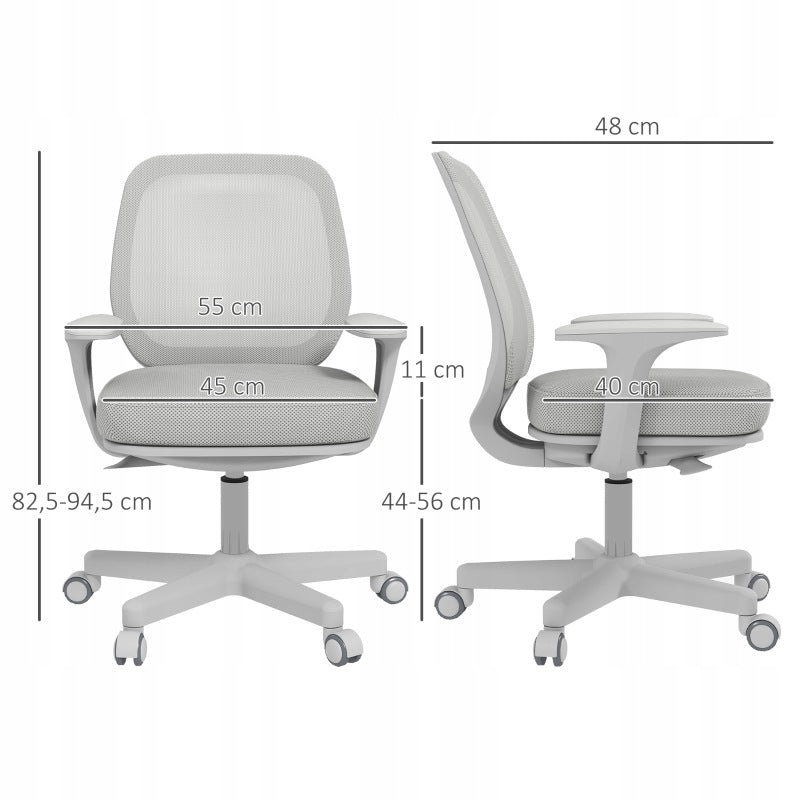 Office Chair Fabric 360 Swivel Ergonomic Grey 55x48x94.5 cm Desk Chair Brand no brand