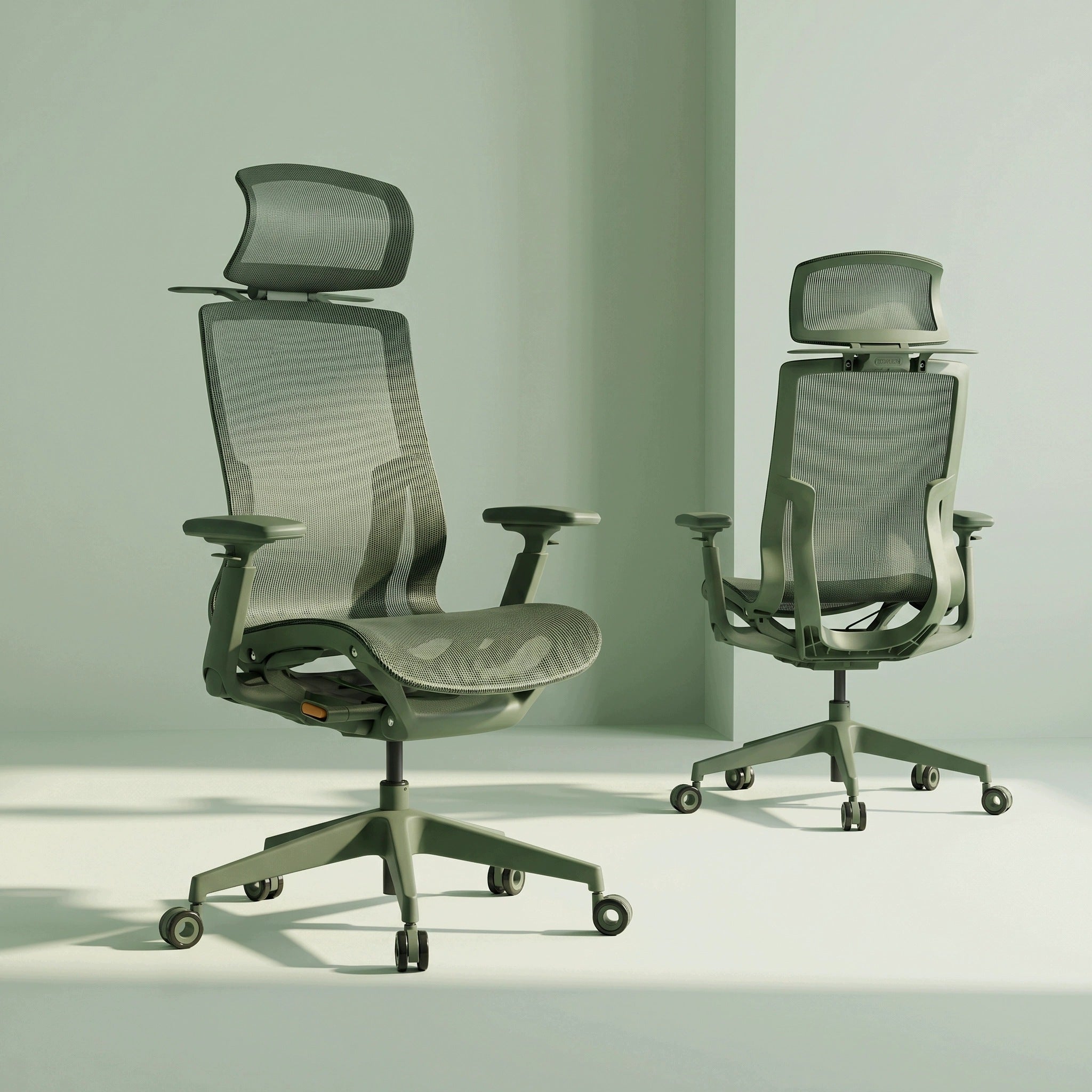 Office Chair Green Swivel Adjustable Mesh 135kg Rocking Spacetronik Packaging status original