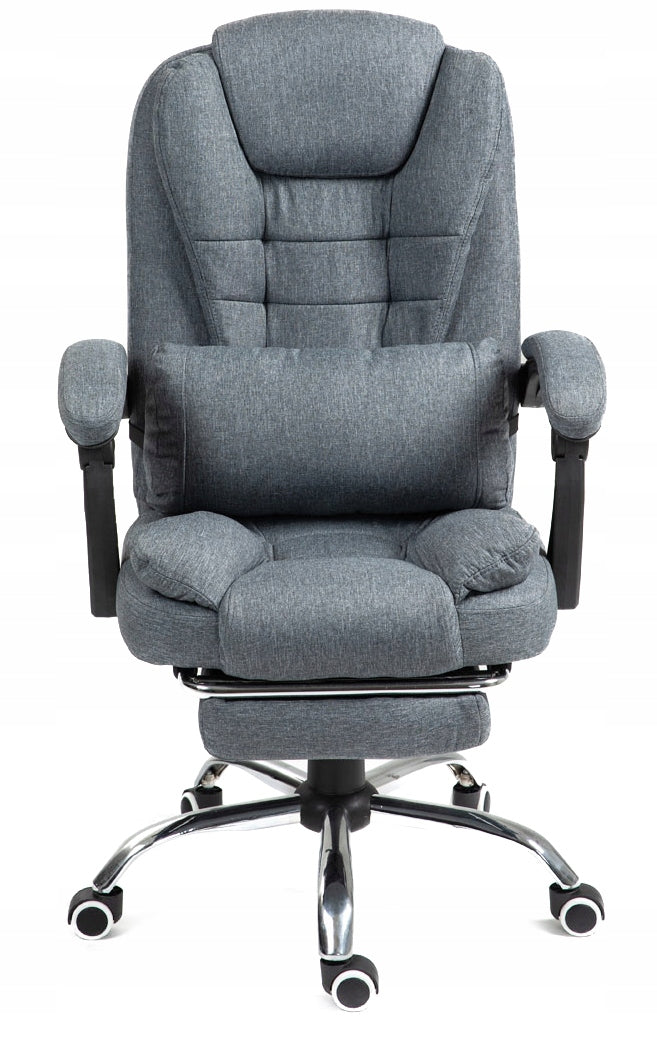Office Chair Grey with Footrest Comfortable Fabric Adjustable Grey NBR011 Manufacturer code NBR011