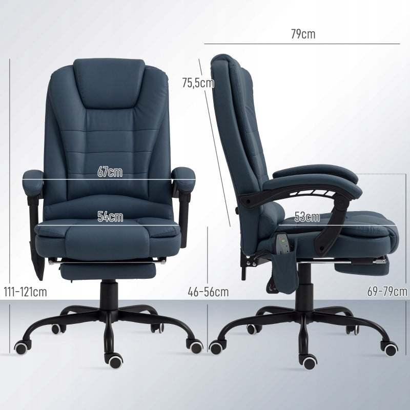 Office Chair, Height Adjustable, Blue, 67x67x121 cm, for Home Office Brand no brand