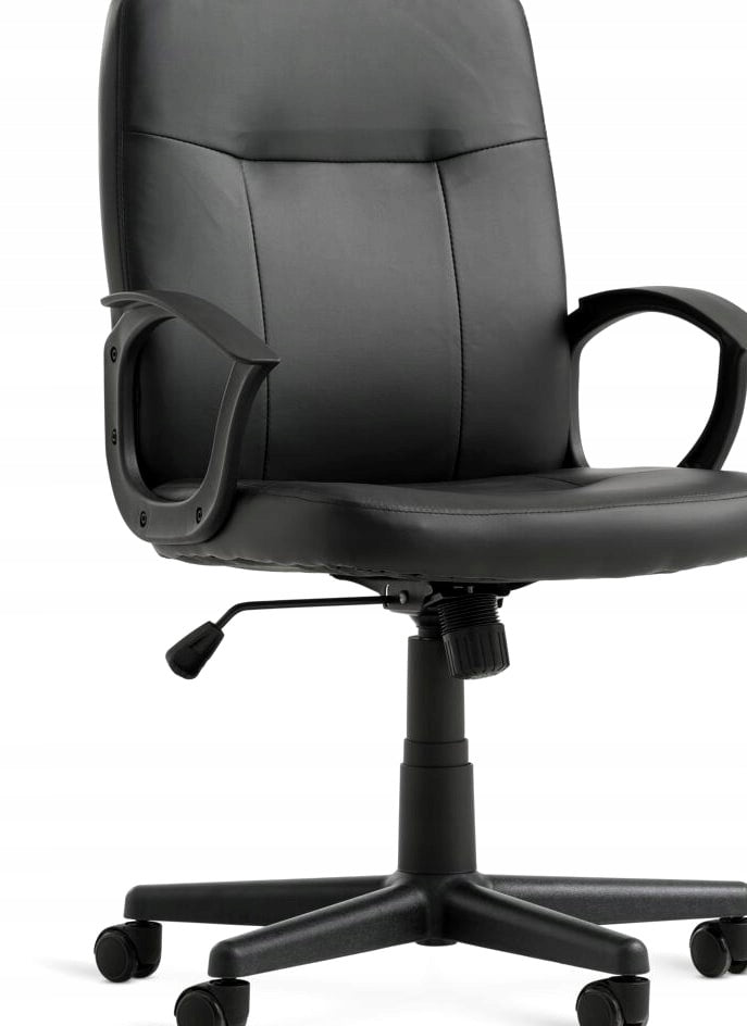 Office Chair JYSK NIMTOFTE Faux Leather Black Adjustable