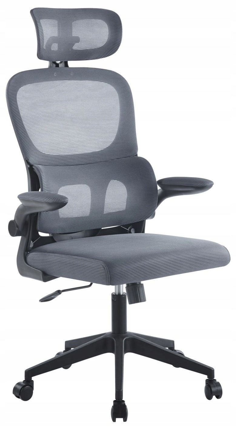 Office Chair LUCKY Grey | Ergonomic, Mesh Backrest, High, Fabric Brand no brand