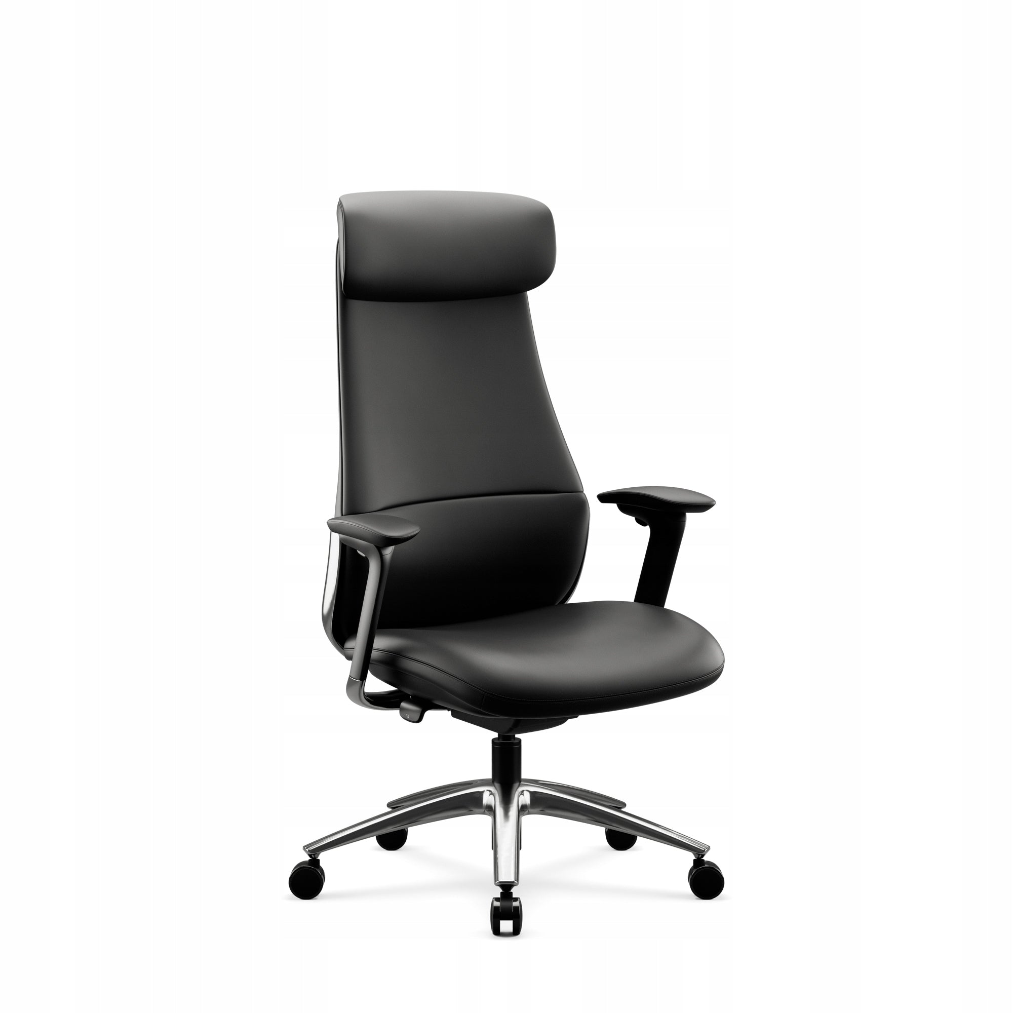 Office Chair Leather Cabinet Natural Leather JAN NOWAK COMMAND Black