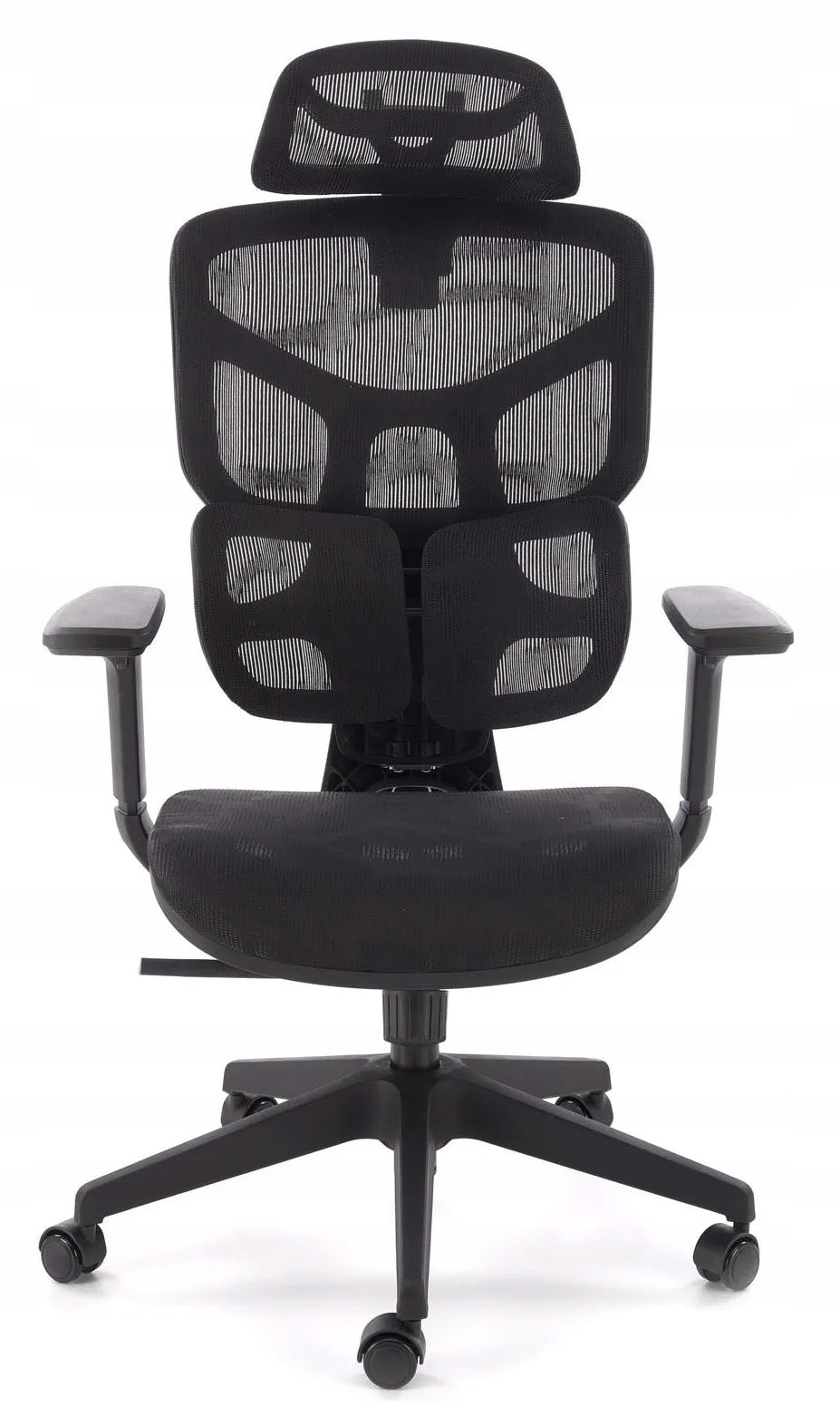 Office Chair MACAR Black Ergonomic Multiblock Mesh Halmar Furniture depth 69 cm