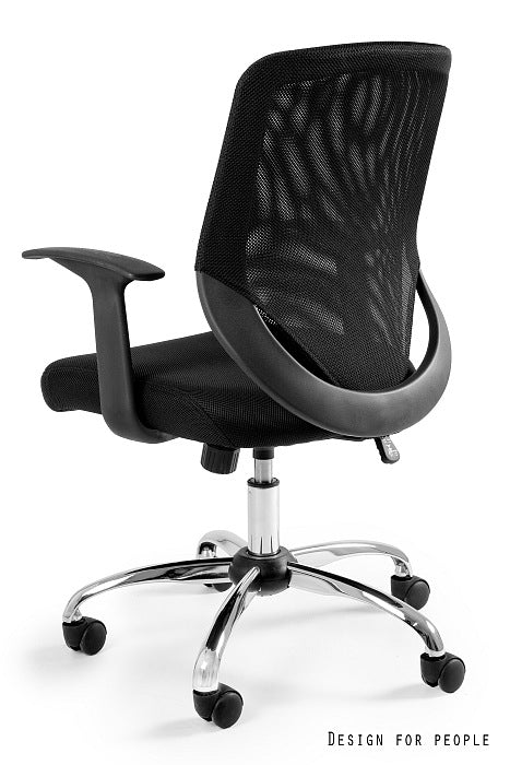 Office Chair MOBI Black Rotary TILT Mesh Chrome 130kg Brand Unique