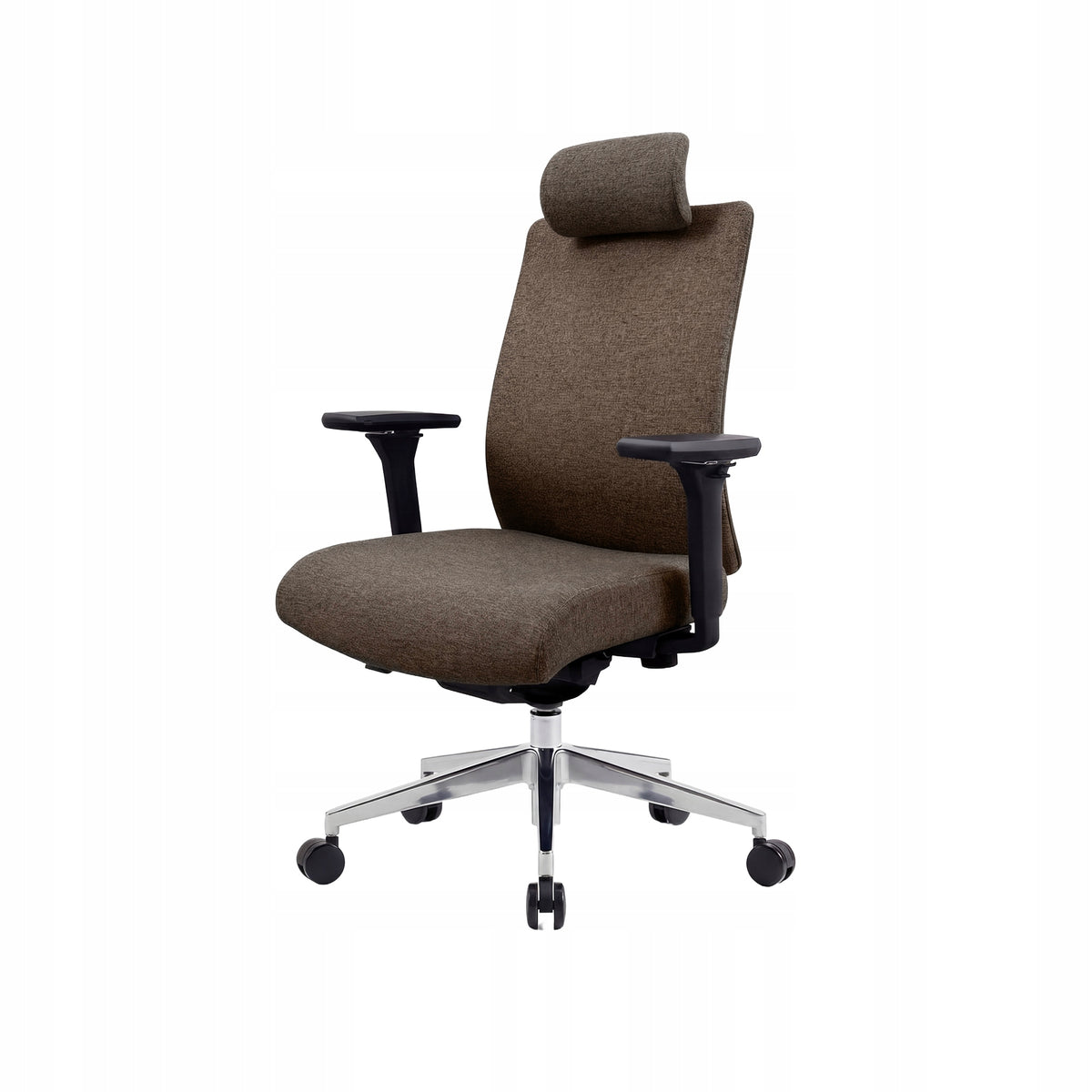 Office Chair Material Ergonomic Swivel JAN NOWAK VECTOR Brown