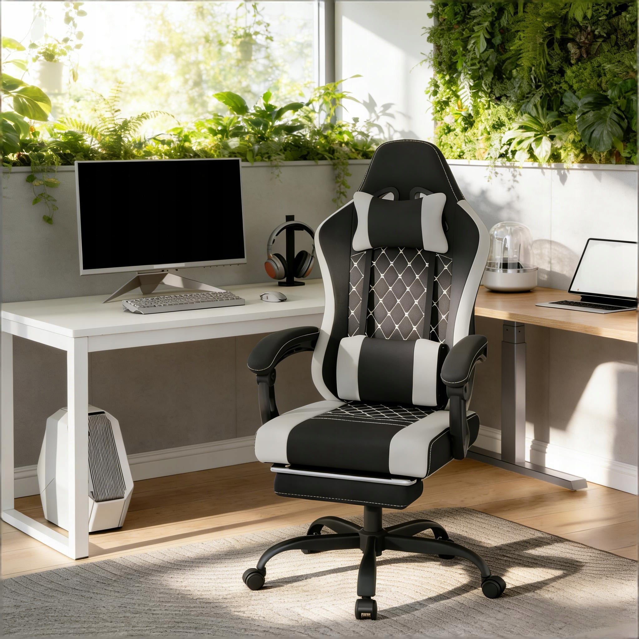 Office Chair Metal 360 Swivel Ergonomic Black Grey 70x70x127 cm Packaging status original