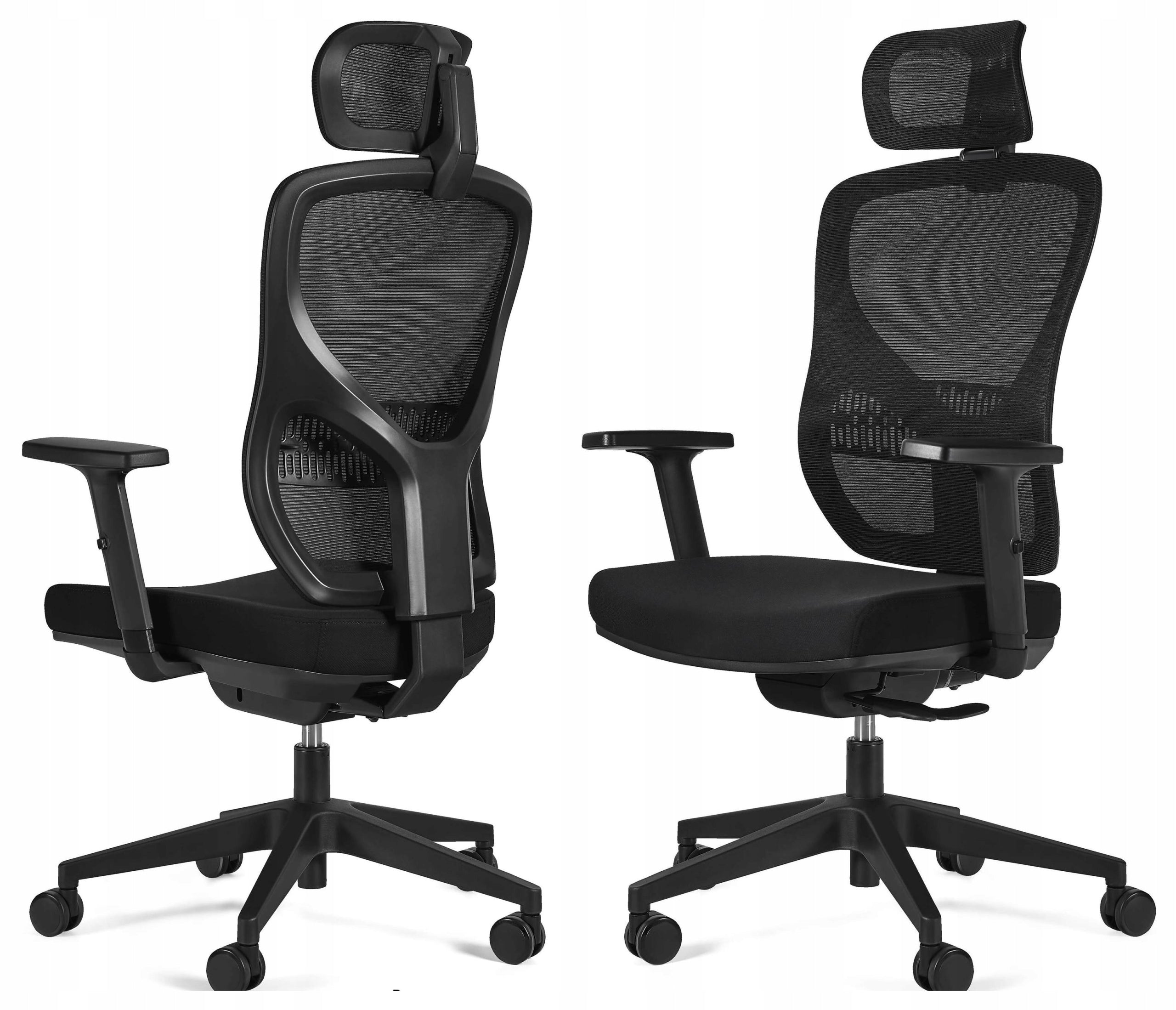 Office Chair NOVA Swivel Black Mesh Ergonomic Fabric High 130kg