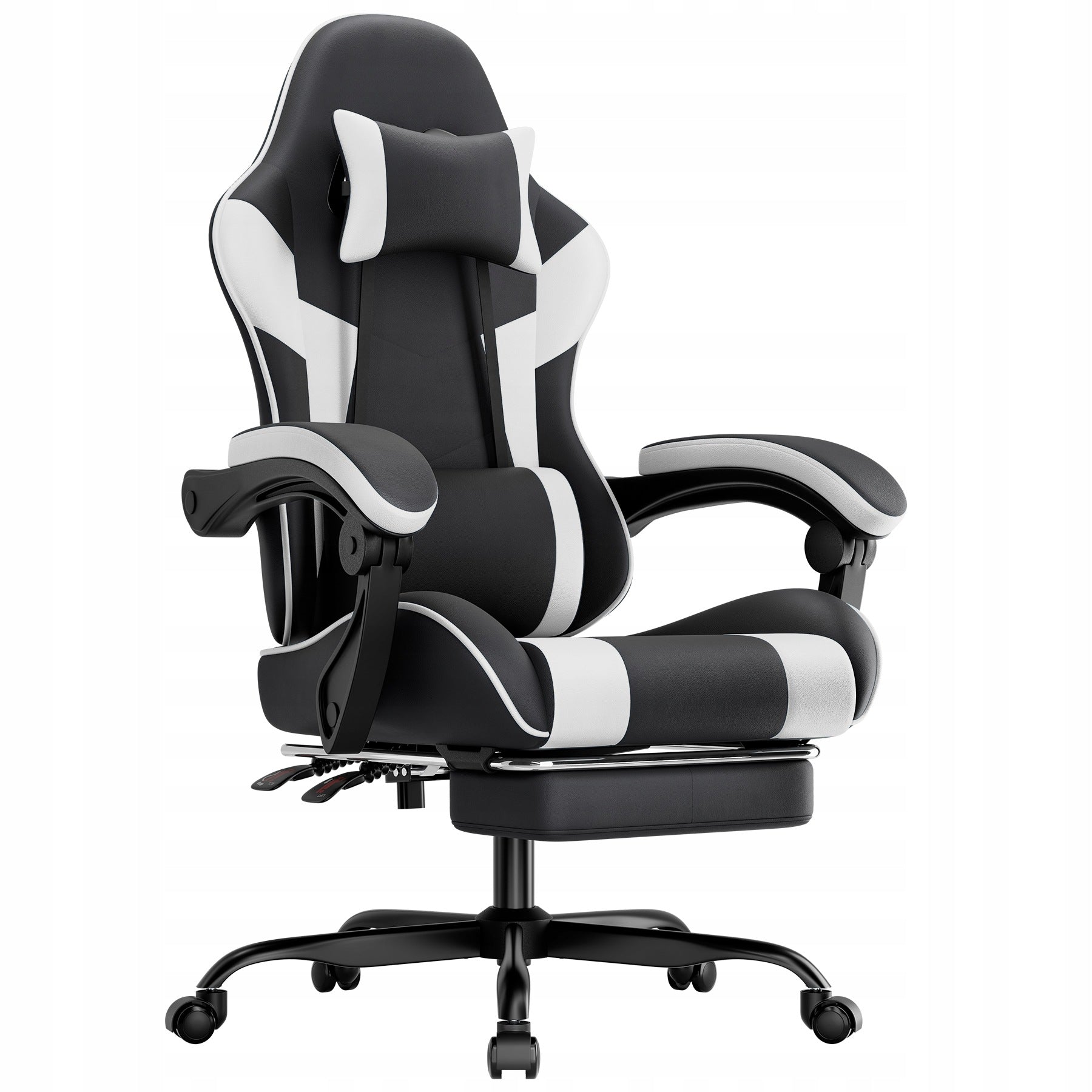 Office Chair PU Leather Ergonomic Height Adjustable 200kg White