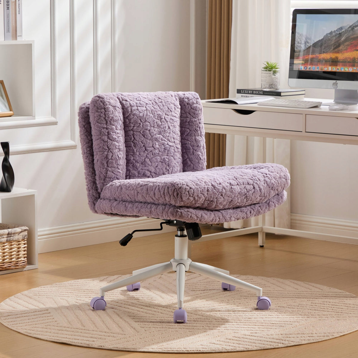 Office Chair Purple Wide Seat 26,4 Inch