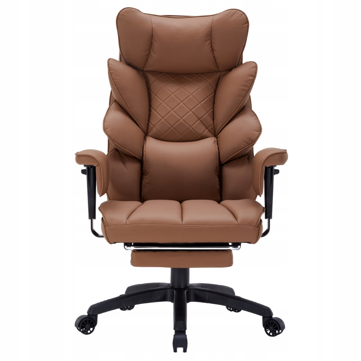 Office Chair Rotating EP Magna with Footrest Brown
