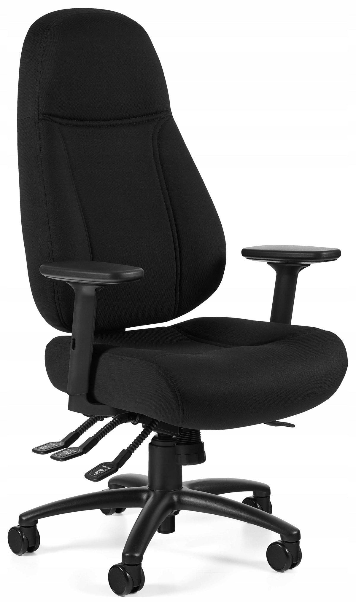 Office Chair SAGA Black Swivel Fabric Ergonomic High Wide 150k