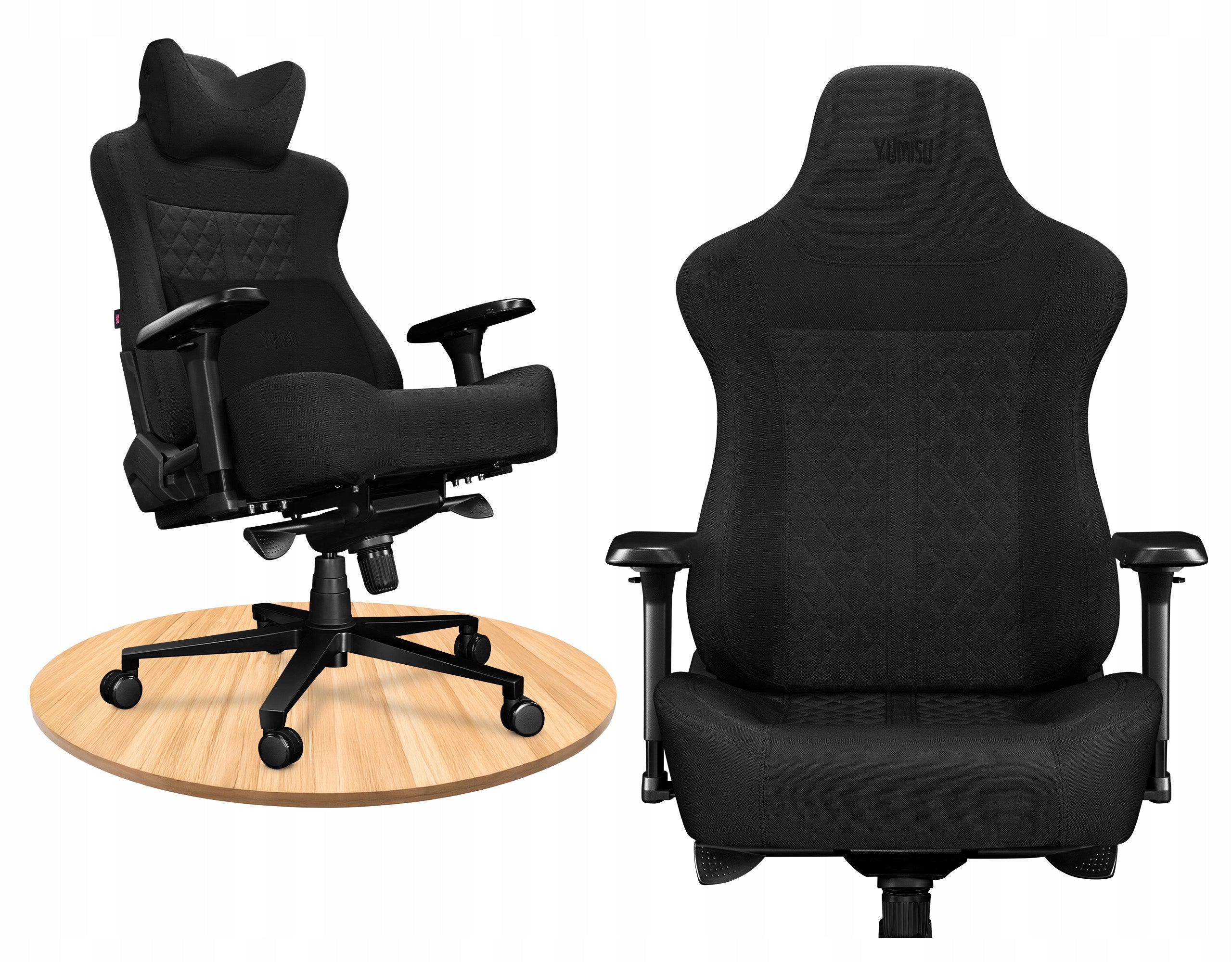 Office Chair SWIVEL Desk Chair Adjustable Material Black 180kg