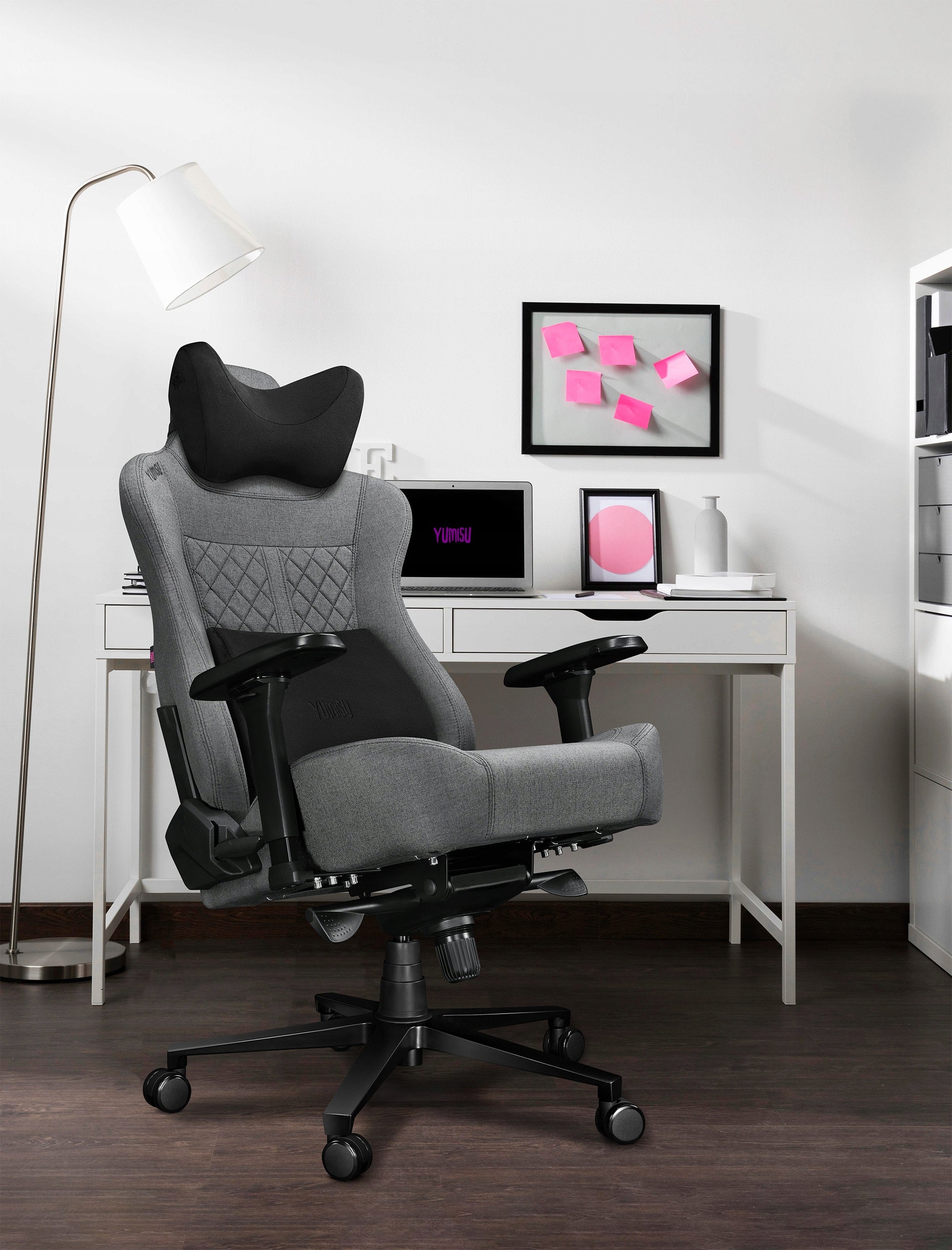 Office Chair SWIVEL Desk Chair Adjustable Material Grey 180kg Manufacturer code Y-2052-LB-M
