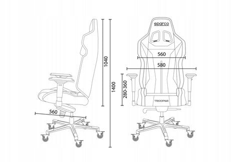 Office Chair Sparco Trooper black-red GAMING EAN (GTIN) 8033280397623